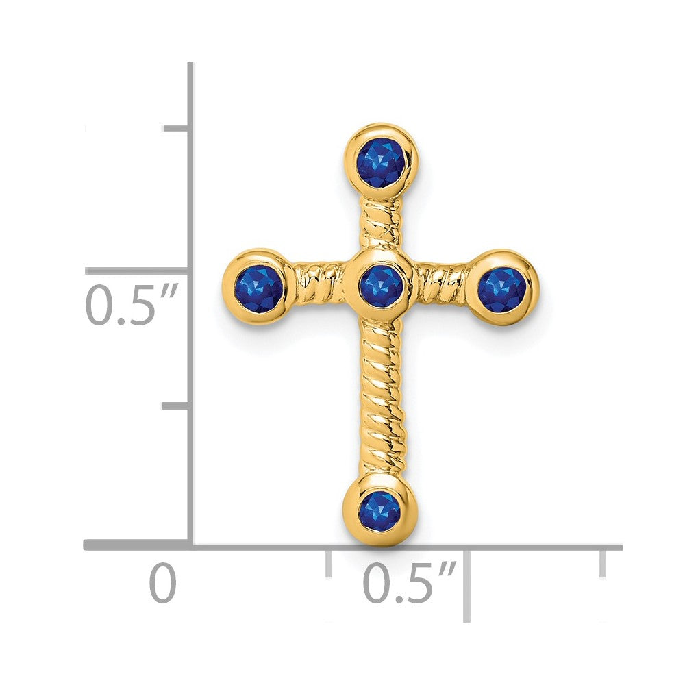 Gemstone Cross Chain Slides