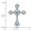 Gemstone & Diamond Fleur de Lis Cross Chain Slides