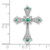 Gemstone & Diamond Fleur de Lis Cross Chain Slides