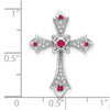Gemstone & Diamond Fleur de Lis Cross Chain Slides