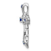 Gemstone & Diamond Fleur de Lis Cross Chain Slides