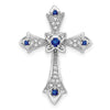 Gemstone & Diamond Fleur de Lis Cross Chain Slides
