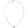 14k Oval and Round Ruby and Diamond 18 inch Necklace