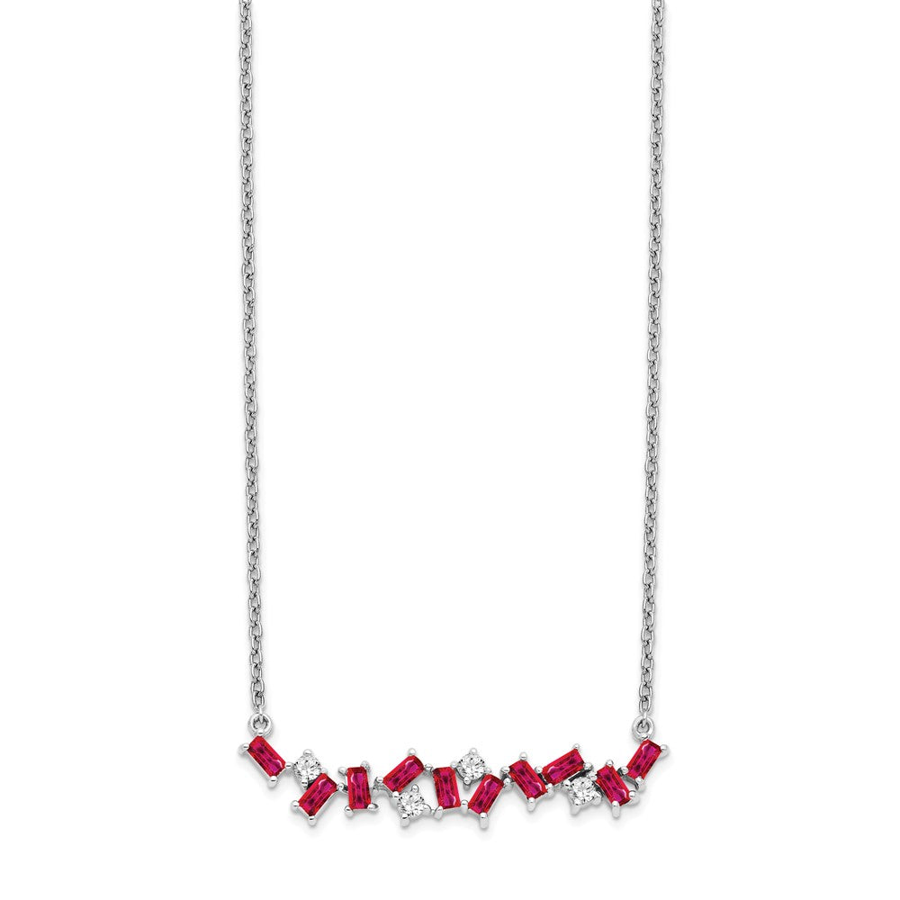 Gemstone & Diamond Bar Pendants