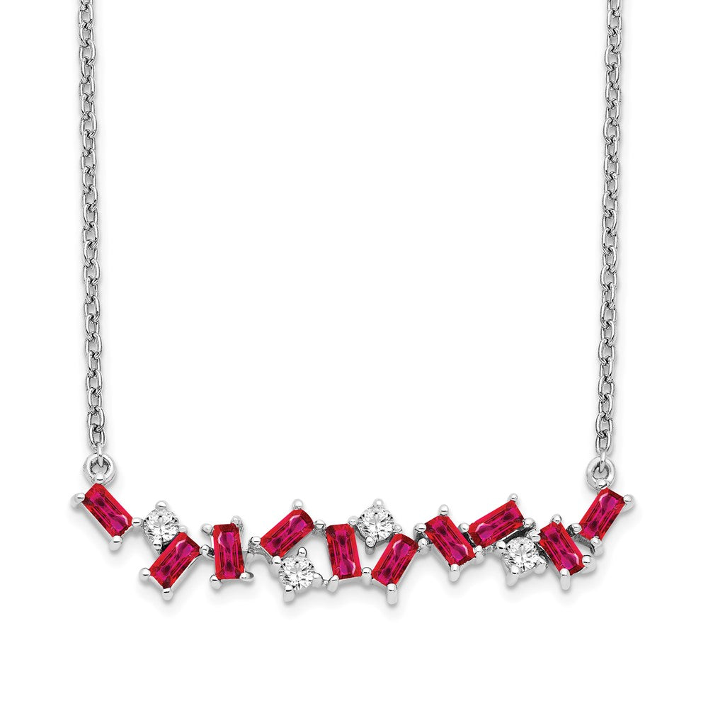 Gemstone & Diamond Bar Pendants