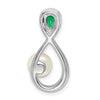 Pear Gemstone and Pearl Infinity Chain Slides