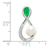 Pear Gemstone and Pearl Infinity Chain Slides