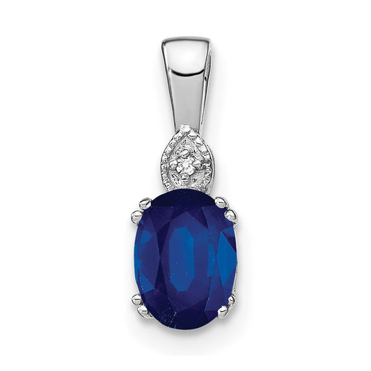 Oval Gemstone & Diamond Pendants