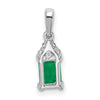 Emerald-Cut Gemstone and Diamond Pendants