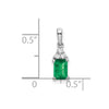 Emerald-Cut Gemstone and Diamond Pendants