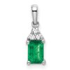 Emerald-Cut Gemstone and Diamond Pendants