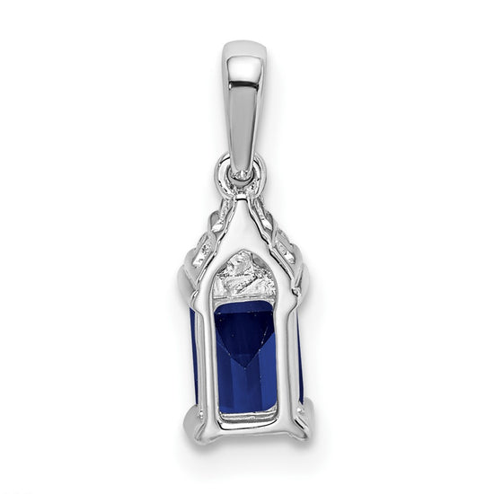 Emerald-Cut Gemstone and Diamond Pendants