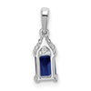 Emerald-Cut Gemstone and Diamond Pendants