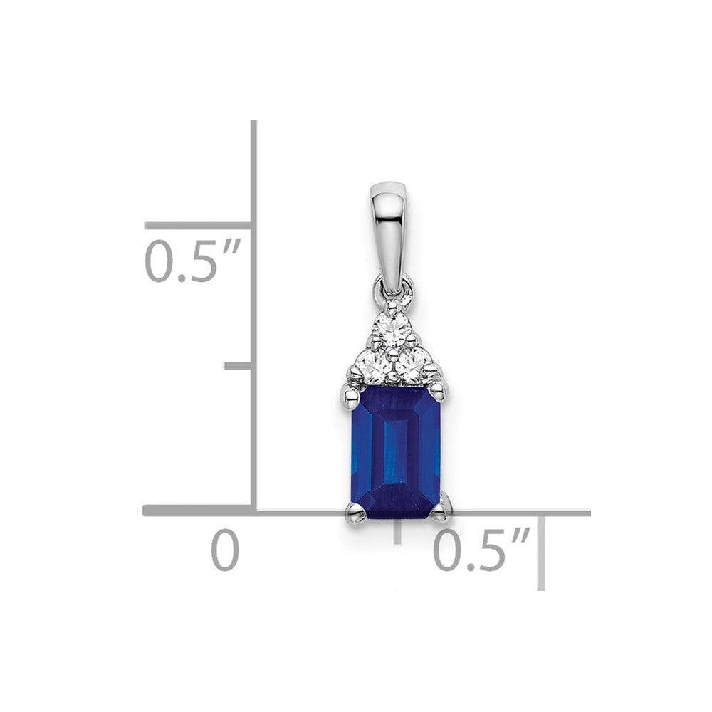 Emerald-Cut Gemstone and Diamond Pendants