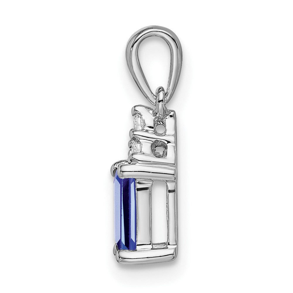 Emerald-Cut Gemstone and Diamond Pendants