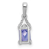 Emerald-Cut Gemstone and Diamond Pendants