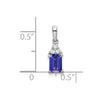 Emerald-Cut Gemstone and Diamond Pendants
