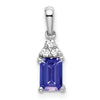 Emerald-Cut Gemstone and Diamond Pendants