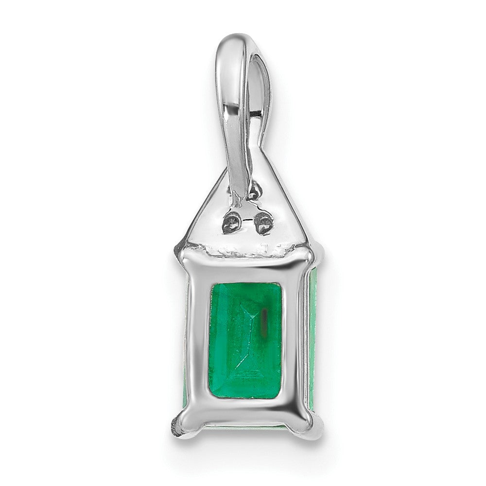 Rectangle Gemstone & Diamond Pendants
