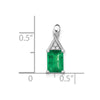 Rectangle Gemstone & Diamond Pendants