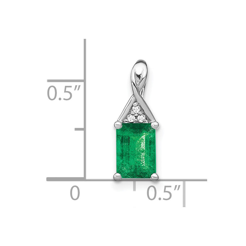 Rectangle Gemstone & Diamond Pendants