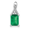 Rectangle Gemstone & Diamond Pendants