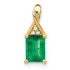 Rectangle Gemstone & Diamond Pendants