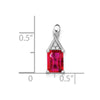 Rectangle Gemstone & Diamond Pendants