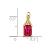 Rectangle Gemstone & Diamond Pendants