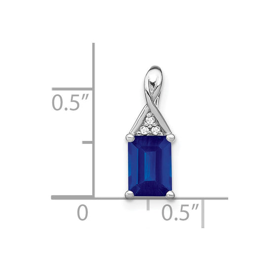 Rectangle Gemstone & Diamond Pendants