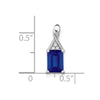 Rectangle Gemstone & Diamond Pendants