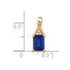 Rectangle Gemstone & Diamond Pendants