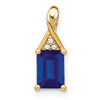 Rectangle Gemstone & Diamond Pendants