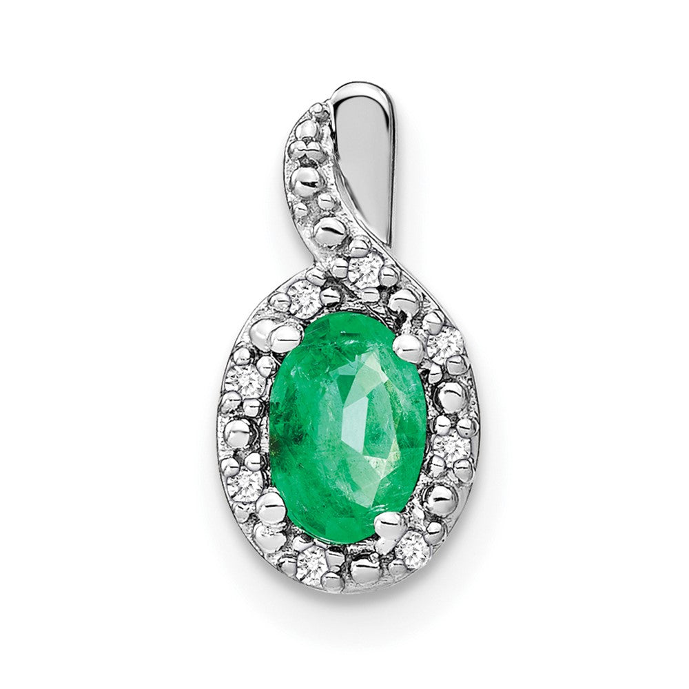 Oval Gemstone and Diamond Pendants