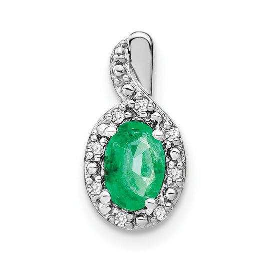 Oval Gemstone and Diamond Pendants