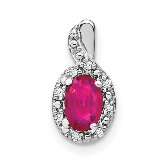 Oval Gemstone and Diamond Pendants