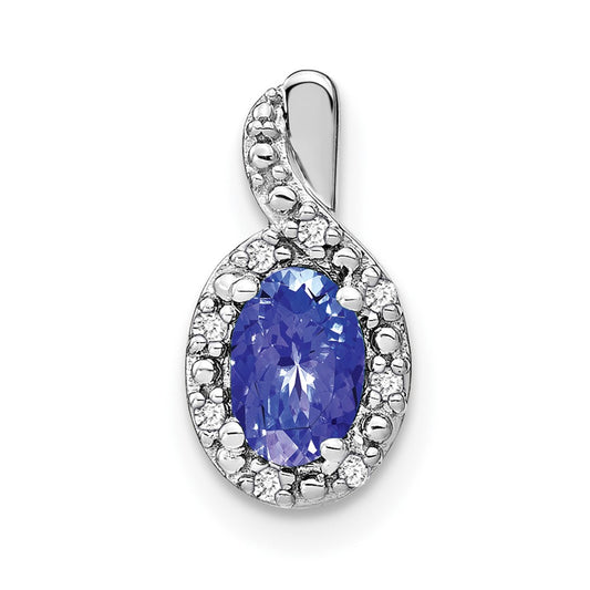 Oval Gemstone and Diamond Pendants