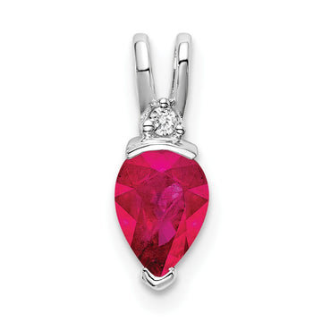 Pear Gemstone & Diamond Pendants