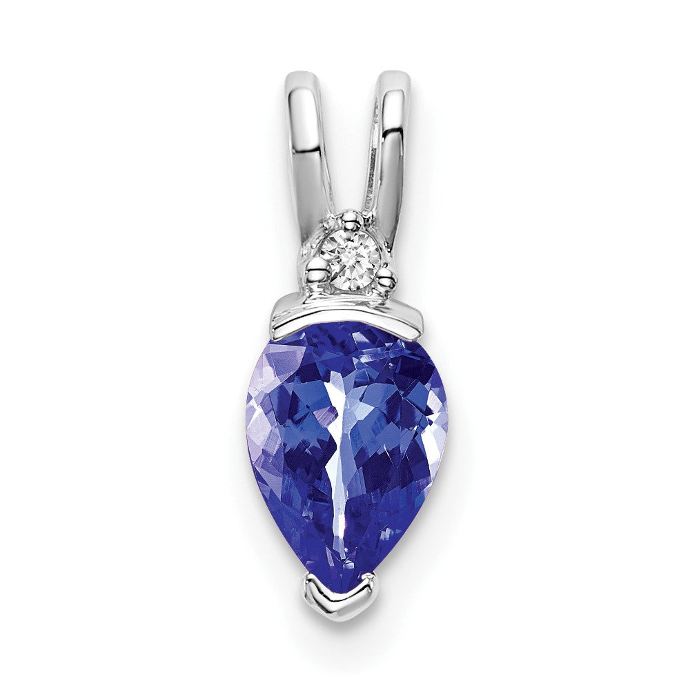 Pear Gemstone & Diamond Pendants