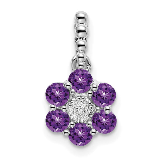 Gemstone and Diamond Floral Pendants