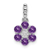 Gemstone and Diamond Floral Pendants