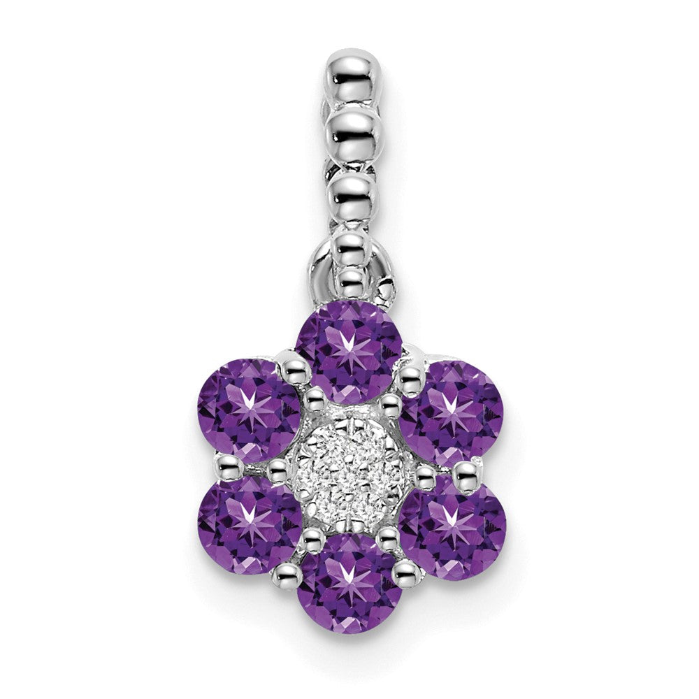 Gemstone and Diamond Floral Pendants