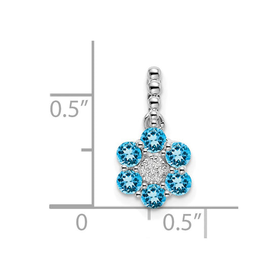 Gemstone and Diamond Floral Pendants
