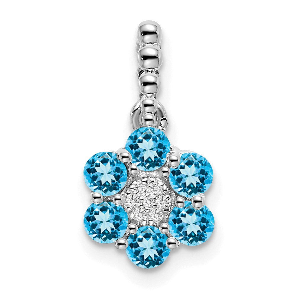 Gemstone and Diamond Floral Pendants