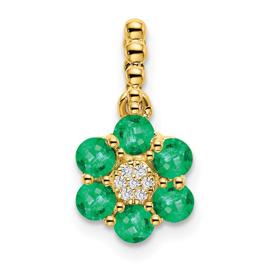 Gemstone and Diamond Floral Pendants