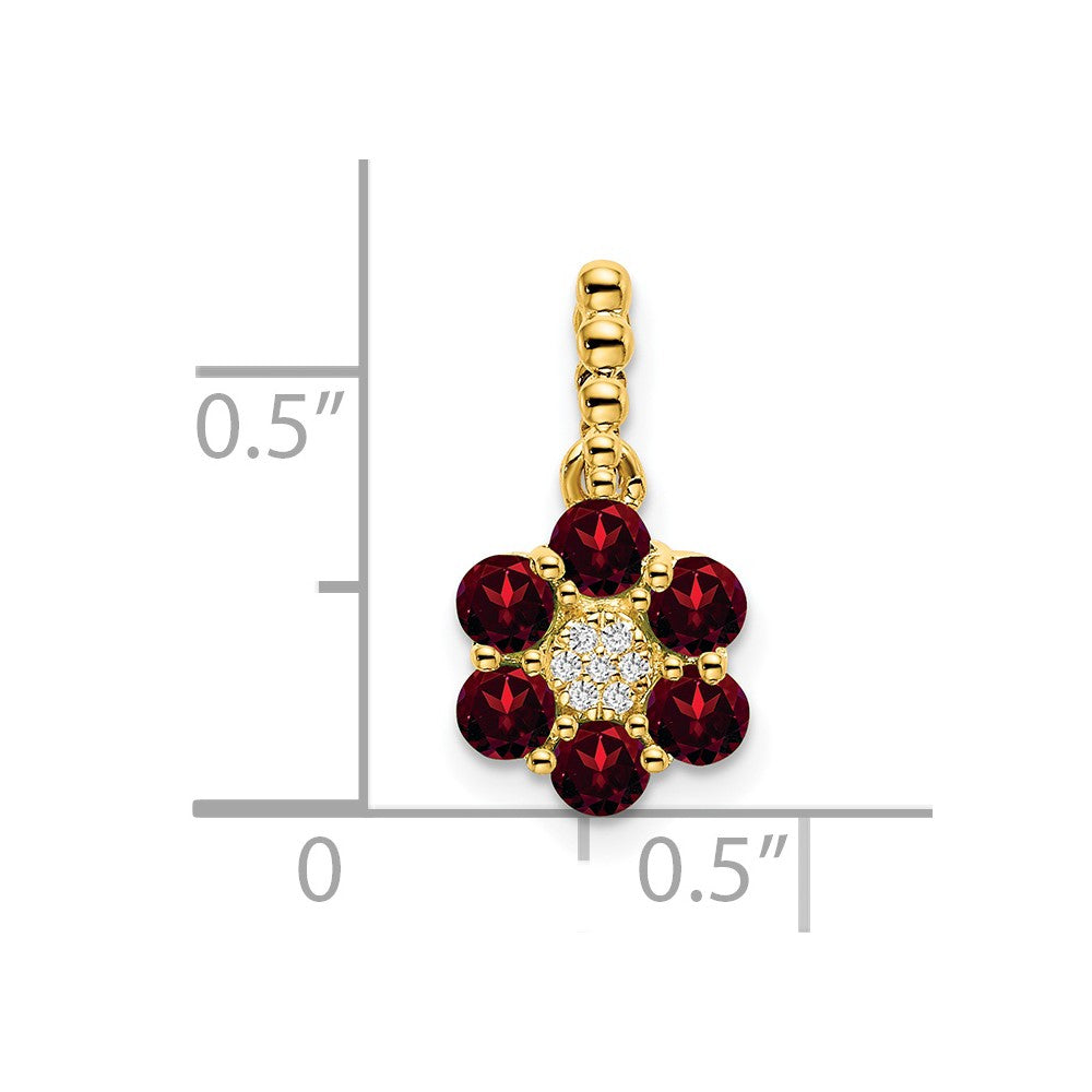 Gemstone and Diamond Floral Pendants