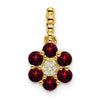 Gemstone and Diamond Floral Pendants