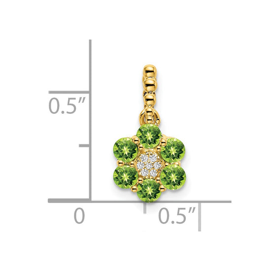 Gemstone and Diamond Floral Pendants