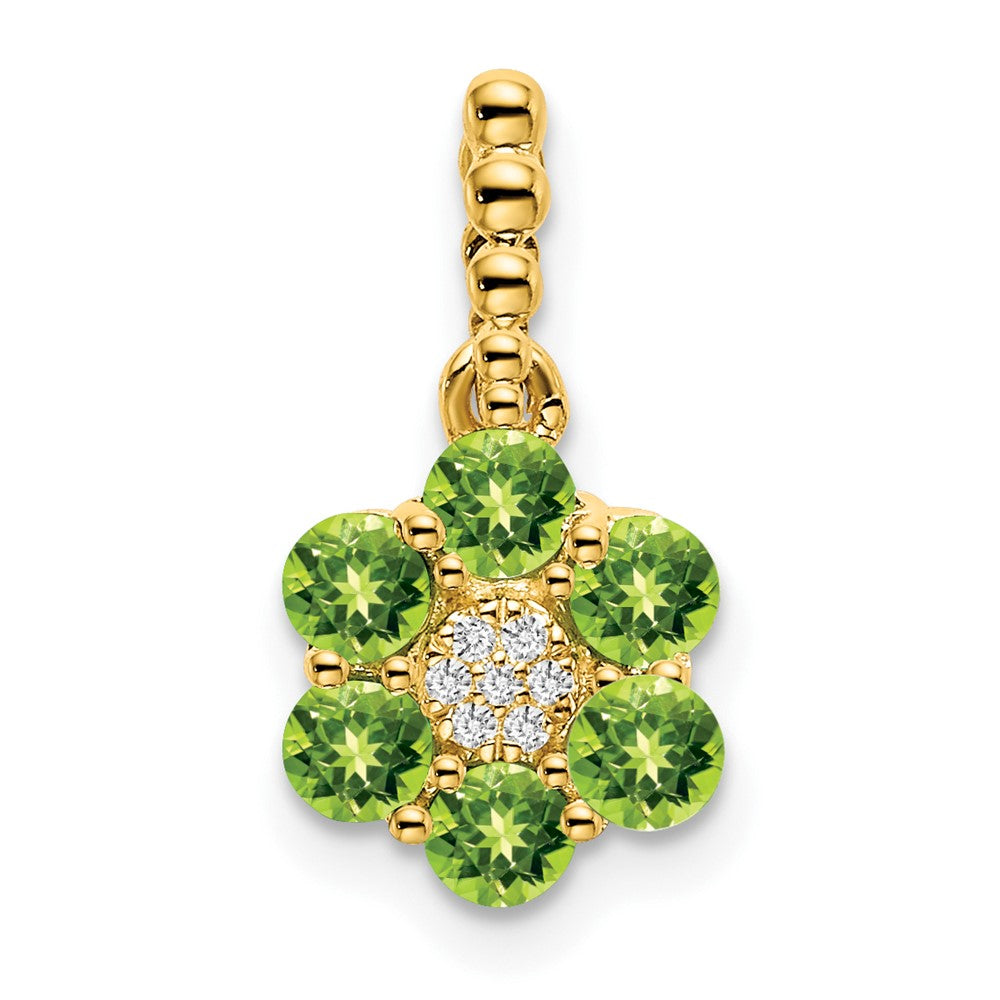 Gemstone and Diamond Floral Pendants