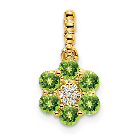 Gemstone and Diamond Floral Pendants